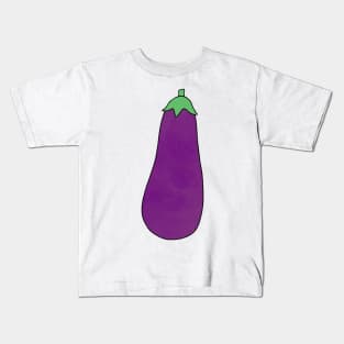 Eggplant Emoji Kids T-Shirt